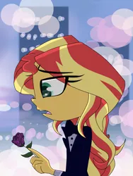 Size: 2400x3200 | Tagged: safe, artist:xxsunsetshimmer23xx, derpibooru import, sunset shimmer, equestria girls, alternate costumes, clothes, crossover, pearl (steven universe), solo, steven universe, tuxedo