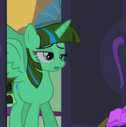 Size: 304x305 | Tagged: safe, color edit, derpibooru import, edit, edited screencap, editor:watermelon changeling, screencap, twilight sparkle, twilight sparkle (alicorn), alicorn, pony, princess spike (episode), animated, book, color cycling, colored, cropped, dancing, gif, hue, lidded eyes, party hard, sleepy, solo, spread wings, wat, wings