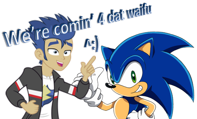 Size: 633x382 | Tagged: artist needed, crossover, derpibooru import, flash sentry, meme, safe, sonic the hedgehog, sonic the hedgehog (series), source needed, text, waifu thief