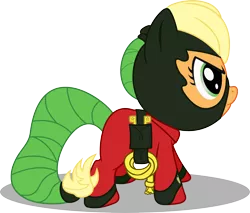 Size: 1800x1530 | Tagged: applejack, artist:seahawk270, chibi, derpibooru import, lasso, mistress marevelous, power ponies, power ponies (episode), rope, safe, solo, superhero