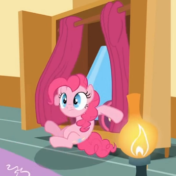 Size: 359x359 | Tagged: safe, derpibooru import, screencap, pinkie pie, pony, pinkie pride, party cannon, pinkie's room, solo