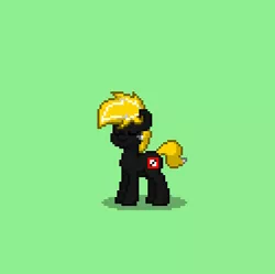 Size: 376x374 | Tagged: safe, derpibooru import, pony, pony town, abnormality, dangerous, don't touch me, game, lobotomy corporation, solo, this will end in death