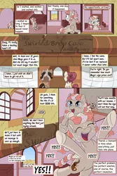 Size: 3000x4494 | Tagged: safe, artist:floofyfoxcomics, derpibooru import, oc, oc:peppermint mocha (pegasusjedi), unofficial characters only, pegasus, pony, comic:a dash of peppermint, absurd resolution, comic, female, filly, freckles, male, mare, stallion