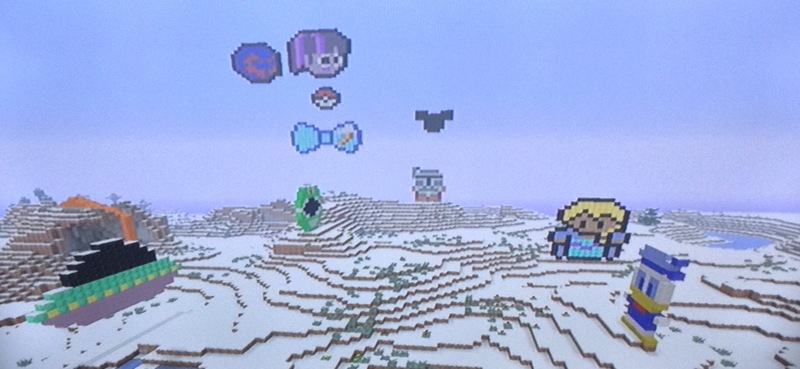 minecraft pixel art frozen