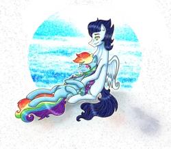 Size: 4112x3584 | Tagged: safe, artist:moonlightprincess002, derpibooru import, rainbow dash, soarin', pony, absurd resolution, female, male, pairings, shipping, simple background, soarindash, straight, transparent background