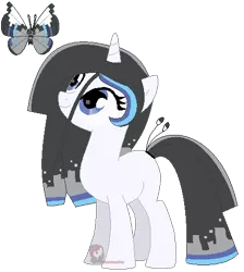Size: 429x478 | Tagged: safe, artist:ipandacakes, derpibooru import, oc, unofficial characters only, original species, pony, vivillon, looking up, pokémon, smiling, solo