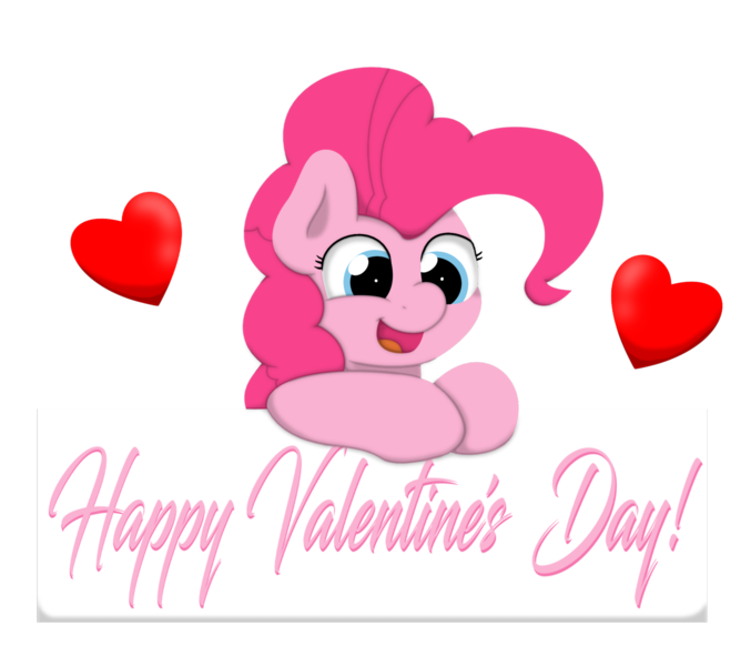 Size: 1280x1135 | Tagged: artist:ljdamz1119, derpibooru import, greeting, heart, holiday, pinkie pie, safe, solo, valentine's day