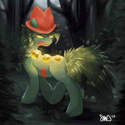 Size: 3000x3000 | Tagged: safe, artist:bean-sprouts, derpibooru import, ponified, pony, sceptile, crossover, pokémon, solo