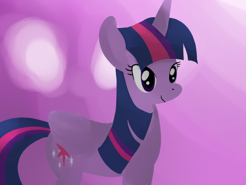 Size: 800x600 | Tagged: safe, artist:one$hot, derpibooru import, twilight sparkle, twilight sparkle (alicorn), alicorn, pony, female, horn, lineless, mare, smiling, solo, wings