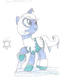 Size: 2550x3300 | Tagged: safe, artist:aridne, derpibooru import, ponified, pony, dc comics, ice(dc), solo, traditional art