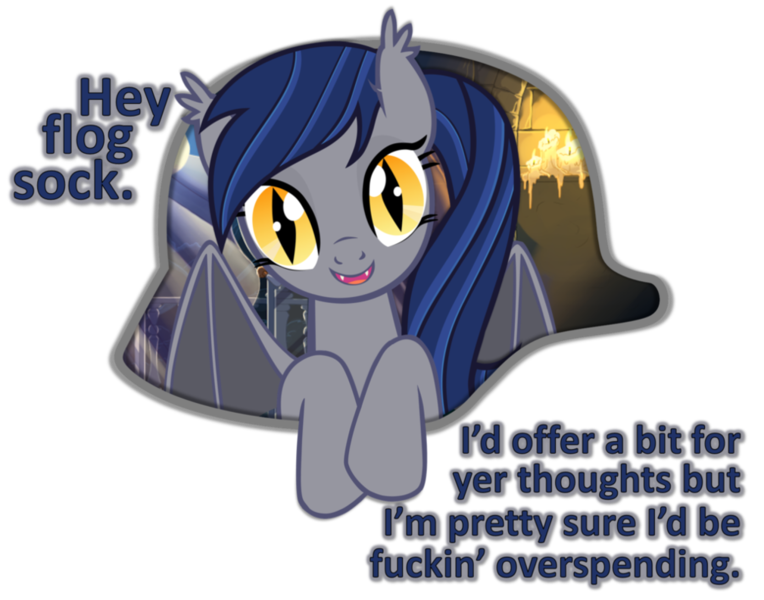 Size: 1009x792 | Tagged: questionable, artist:phucknuckl, derpibooru import, part of a set, oc, oc:stella sabre, unofficial characters only, bat pony, pony, hey cunt whatcha thinkin' 'bout?, simple background, solo, transparent background, vector, vulgar