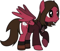 Size: 1705x1466 | Tagged: safe, artist:lightningbolt, derpibooru import, ponified, changeling, pegasus, pony, .svg available, a fever you can't sweat out, bags under eyes, brent wilson, changeling in the description, clothes, disguise, disguised changeling, frown, male, necktie, panic! at the disco, raised hoof, sad, shirt, shoes, simple background, socks, solo, stallion, suit, svg, transparent background, undershirt, vector