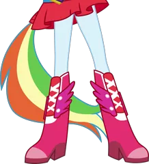 Size: 2999x3299 | Tagged: safe, artist:teentitansfan201, derpibooru import, edit, vector edit, rainbow dash, equestria girls, equestria girls (movie), boots, clothes, cropped, dress, fall formal outfits, high heel boots, legs, pictures of legs, ponied up, ponytail, shoes, simple background, skirt, solo, transparent background, vector