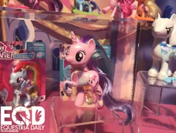 Size: 1200x900 | Tagged: safe, derpibooru import, official, applejack, pinkie pie, rainbow dash, soarin', starlight glimmer, pony, my little pony: the movie, brushable, irl, photo, toy, toy fair, toy fair 2017