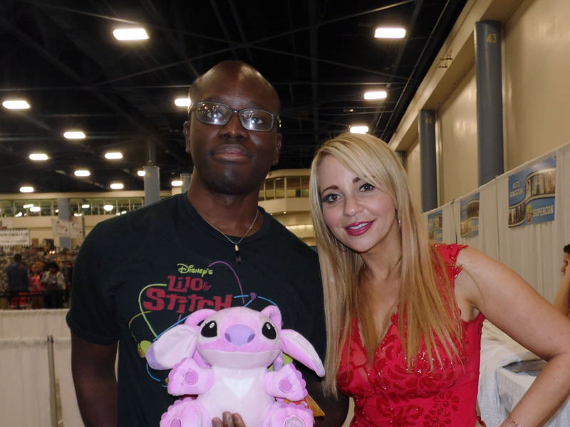 Size: 2853x2139 | Tagged: angel (lilo and stitch), barely pony related, derpibooru import, florida supercon, human, irl, irl human, lilo and stitch, photo, plushie, safe, tara strong