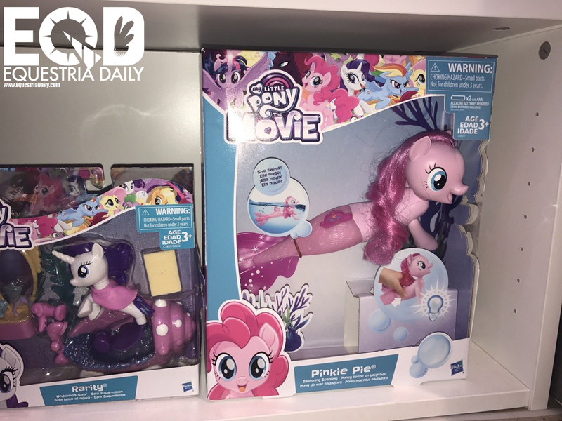 Size: 1200x900 | Tagged: derpibooru import, equestria daily, irl, my little pony: the movie, package, photo, pinkie pie, playset, rarity, safe, seaponified, seapony (g4), seapony pinkie pie, seapony rarity, species swap, swimming seapony, toy, toy fair, toy fair 2017