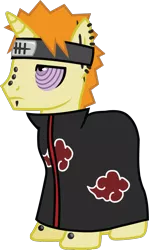 Size: 599x1008 | Tagged: safe, artist:ah-darnit, derpibooru import, ponified, pony, akatsuki, naruto, pain, pain (naruto), simple background, solo, transparent background, vector