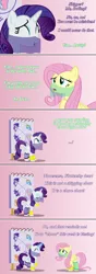 Size: 1280x3640 | Tagged: safe, artist:creamsicle delight, deleted from derpibooru, derpibooru import, fluttershy, rarity, genie, pegasus, pony, unicorn, ain't never had friends like us, ask generous genie rarity, armband, ask, comic, female, flarity, gradient background, implied shipping, lesbian, magic, shipper on deck, shipperity, shipping, shipping chart, tumblr, veil