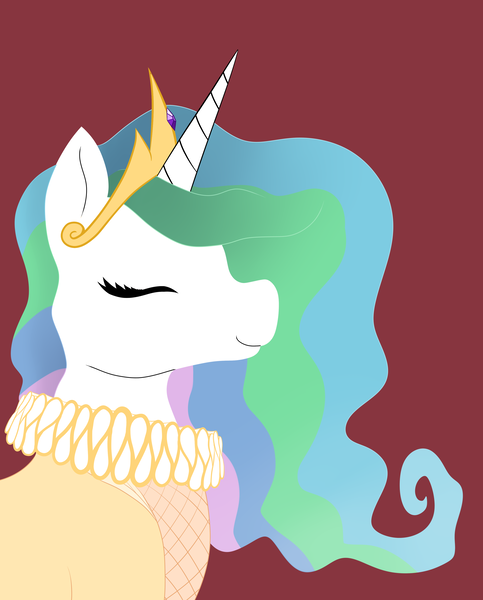 Size: 2879x3575 | Tagged: safe, artist:ellen124, derpibooru import, princess celestia, pony, clothes, collar, crown, dress, elizabethan, jewelry, regalia, ruff (clothing), solo