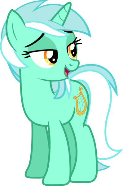 Size: 5004x7567 | Tagged: safe, artist:hithroc, derpibooru import, lyra heartstrings, pony, unicorn, slice of life (episode), absurd resolution, female, lidded eyes, open mouth, simple background, smiling, solo, transparent background, vector