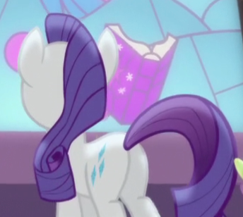 Size: 344x308 | Tagged: safe, derpibooru import, screencap, rarity, spike, dragon, pony, princess twilight sparkle (episode), book, butt, cropped, female, mare, plot, solo focus