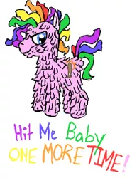 Size: 237x318 | Tagged: artist:dreaminqheart, ...baby one more time, britney spears, derpibooru import, male, oc, piñata, safe, simple background, sketch, solo, song reference, unofficial characters only, white background