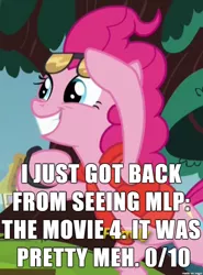 Size: 610x826 | Tagged: safe, derpibooru import, edit, edited screencap, screencap, pinkie pie, earth pony, pony, my little pony: the movie, what about discord?, back to the future, bipedal, caption, female, grin, happy, image macro, implied time travel, lifejacket, mare, marty mcfly, meme, pinkie mcpie, smiling, solo, squee, sunglasses, text, time travel, watch