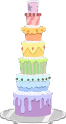 Size: 4096x7663 | Tagged: absurd resolution, artist:parclytaxel, cake, castle sweet castle, derpibooru import, food, no pony, platter, safe, seven-layer what's-that-flavour mystery surprise, simple background, .svg available, transparent background, vector