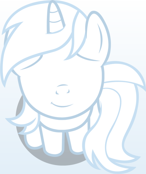 Size: 1061x1261 | Tagged: safe, artist:badumsquish, derpibooru import, part of a set, oc, oc:post anonymously, ponified, unofficial characters only, pony, unicorn, derpibooru, badumsquish's kitties, bashful, derpibooru ponified, female, looking at you, looking up, meta, no eyes, sitting, smiling, solo