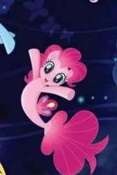 Size: 277x413 | Tagged: safe, derpibooru import, screencap, pinkie pie, pony, seapony (g4), my little pony: the movie, cropped, cute, diapinkes, fin, looking at you, seaponified, seapony pinkie pie, smiling, species swap, tail, that pony sure does love being a seapony