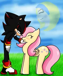 Size: 1640x1956 | Tagged: artist:soul-yagami64, crossover, derpibooru import, fluttershy, maria robotnik, safe, shadow the hedgehog, sonic the hedgehog (series)