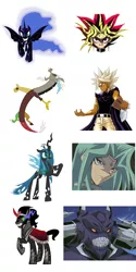 Size: 1200x2400 | Tagged: chart, dartz, derpibooru import, discord, king sombra, nightmare moon, queen chrysalis, safe, spoiler:s03, yami marik, yami yugi, yu-gi-oh!, zorc