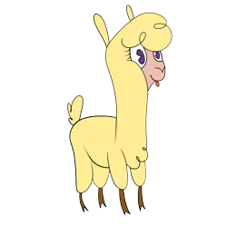 Size: 2000x2000 | Tagged: safe, artist:php47, derpibooru import, paprika paca, alpaca, them's fightin' herds, colored, community related, simple background, solo, tongue out, transparent background