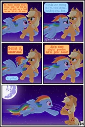 Size: 3254x4837 | Tagged: safe, artist:gutovi, derpibooru import, applejack, rainbow dash, pony, comic:why me!?, absurd resolution, comic, implied appledash, implied lesbian, implied shipping, this will end in death, this will end in tears, this will end in tears and/or death