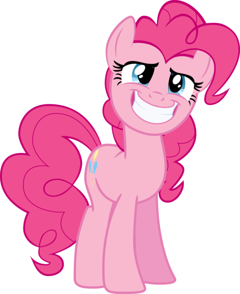 Size: 3190x3898 | Tagged: safe, artist:felix-kot, derpibooru import, pinkie pie, earth pony, pony, boring, female, grin, mare, pinkie's boring grin, simple background, smiling, solo, transparent background, vector