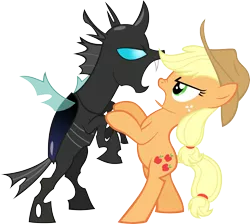 Size: 4685x4194 | Tagged: absurd resolution, a canterlot wedding, applejack, applejack's hat, artist:zimvader42, changeling, cowboy hat, derpibooru import, fight, hat, royal wedding, safe, vector, wedding battle