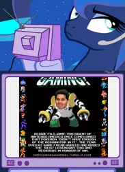 Size: 563x769 | Tagged: safe, derpibooru import, princess luna, pony, gamer luna, exploitable meme, meme, obligatory pony, parody, pokémon, reggie fils-aime, tv meme