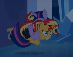 Size: 696x540 | Tagged: safe, derpibooru import, screencap, sunset shimmer, twilight sparkle, twilight sparkle (alicorn), alicorn, equestria girls