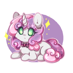 Size: 300x300 | Tagged: safe, artist:tolsticot, derpibooru import, sweetie belle, pony, unicorn, :<, animated, behaving like a cat, blinking, bow, bowtie, cheek fluff, chest fluff, cute, diasweetes, ear fluff, ear twitch, female, filly, floppy ears, fluffy, frown, gif, kitty belle, looking at you, no pupils, pawing, pawing the ground, prone, simple background, solo, sparkles, starry eyes, transparent background, weapons-grade cute, wingding eyes
