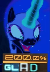 Size: 499x716 | Tagged: safe, derpibooru import, edit, edited screencap, editor:watermelon changeling, screencap, nightmare moon, alicorn, pony, the cutie re-mark, 200% mad, alternate timeline, caption, evil, evil grin, expand dong, exploitable meme, grin, image macro, magic, meme, nightmare takeover timeline, open mouth, pure unfiltered evil, smiling, solo, subversion, subverted meme, text