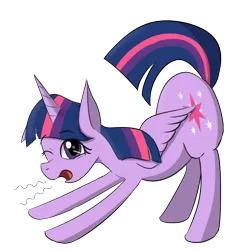 Size: 1000x1000 | Tagged: safe, artist:yinglongfujun, derpibooru import, twilight sparkle, twilight sparkle (alicorn), alicorn, pony, behaving like a cat, solo, stretching, yawn