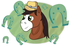 Size: 4346x2782 | Tagged: absurd resolution, appleoosa's most wanted, artist:moonlightfan, cute, derpibooru import, happy, horseshoes, lucky horse, safe, smiling, solo, troublebetes, trouble shoes