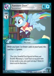 Size: 358x500 | Tagged: a hearth's warming tail, ccg, derpibooru import, enterplay, merchandise, rainbow dash, rainbow dash always dresses in style, safe, snowdash