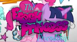 Size: 2045x1130 | Tagged: safe, derpibooru import, official, screencap, pinkie pie, rainbow dash, twilight sparkle, twilight sparkle (alicorn), alicorn, earth pony, pony, fresh princess and friends' poses, fresh princess of friendship, graffiti, the fresh prince of bel-air, youtube link