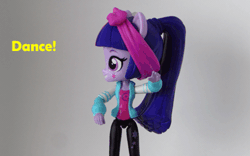 Size: 513x321 | Tagged: safe, artist:whatthehell!?, derpibooru import, edit, twilight sparkle, equestria girls, animated, doll, equestria girls minis, eqventures of the minis, gif, irl, parody, photo, stop motion, toy