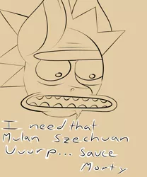 Size: 1250x1500 | Tagged: safe, artist:caduceus, artist:caduceusart, derpibooru import, ponified, pony, mcdonald's, meme, rick and morty, rick sanchez, szechuan sauce