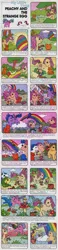 Size: 567x2440 | Tagged: bird, bow, bubble, cat, comic, comic:my little pony (g1), crock of gold, derpibooru import, duck, duck soup, easter, easter egg, egbert the rainbow egg, egg, end of the rainbow, firefly, g1, guard, hatching, holiday, leprechaun, liam, magic star, majesty, medley, moondancer (g1), official, peachy, peachy and the strange egg, perching, rainbow, safe, sky (g1), tail bow, toadstool, twinkles, vacation, waterfall, weird wood