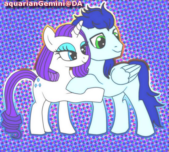 Size: 550x495 | Tagged: safe, artist:eri-ampora, derpibooru import, rarity, soarin', pony, crack shipping, female, holding hooves, male, shipping, soarity, straight