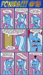 Size: 600x1044 | Tagged: safe, artist:turag, derpibooru import, pinkie pie, rarity, trixie, pony, unicorn, comic:ponies!!!, comic, doll, female, implied lyra, kissu, mare, meta, now kiss, shipper on deck, toy