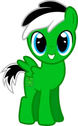 Size: 1024x1649 | Tagged: safe, artist:jeremeymcdude, derpibooru import, oc, oc:rick "dash" witt, unofficial characters only, pegasus, pony, age regression, colt, male, show accurate, simple background, solo, transparent background, vector